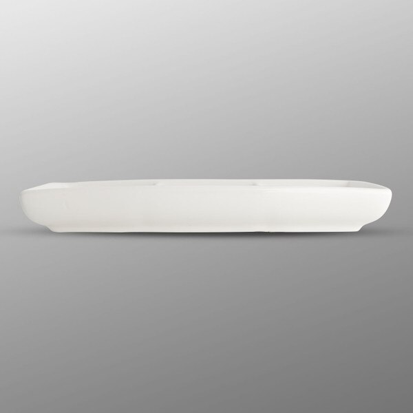 Image of Korin Durable White 3 Divided Rectangular Sauce Dish 8" 2