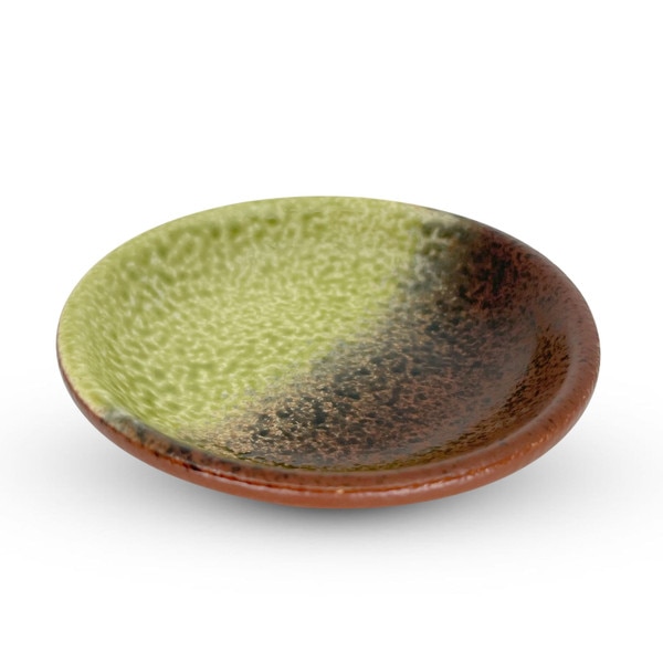 Image of Aka Oribe Round Sauce Dish 1