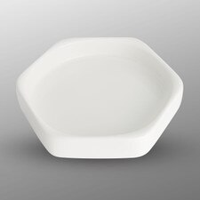 Korin Durable White Hexagonal Sauce Dish