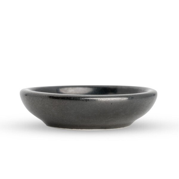 Image of Tessa Black Swirl Round Sauce Dish 2