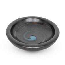 Blue Swirl Round Sauce Dish