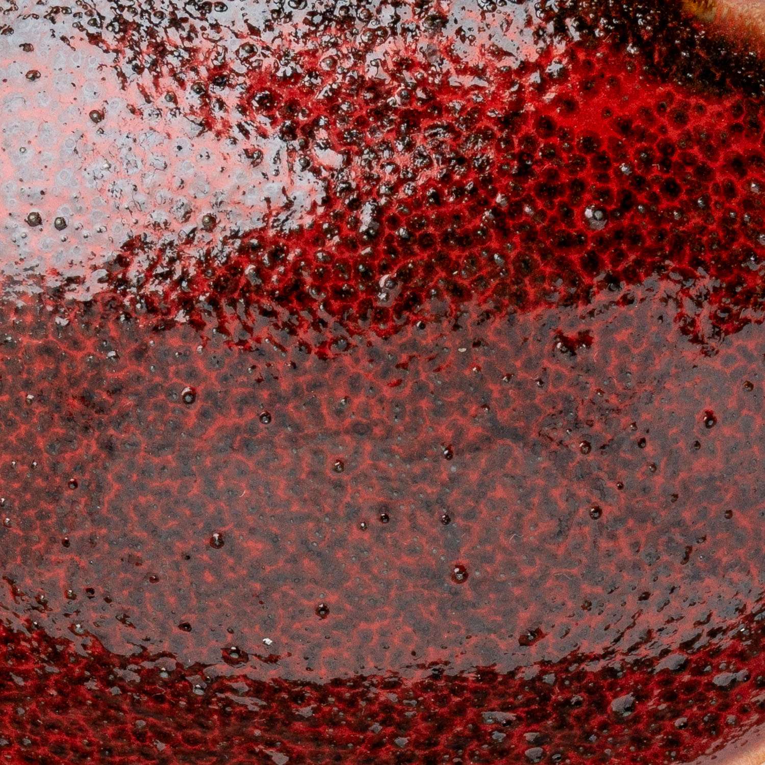 sunsea 30th star pinz red 七宝焼き Shuin Red Bean Footed Sauce Dish | KORIN
