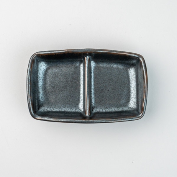 Image of Tessa Black 2 Divided Sauce Dish 3
