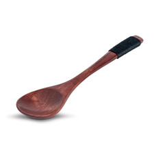 Wooden Black String Spoon 5.25"
