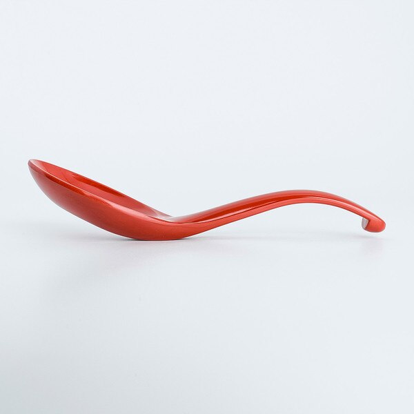Image of Melamine Red Relaxed Ramen Spoon 6.75" 2