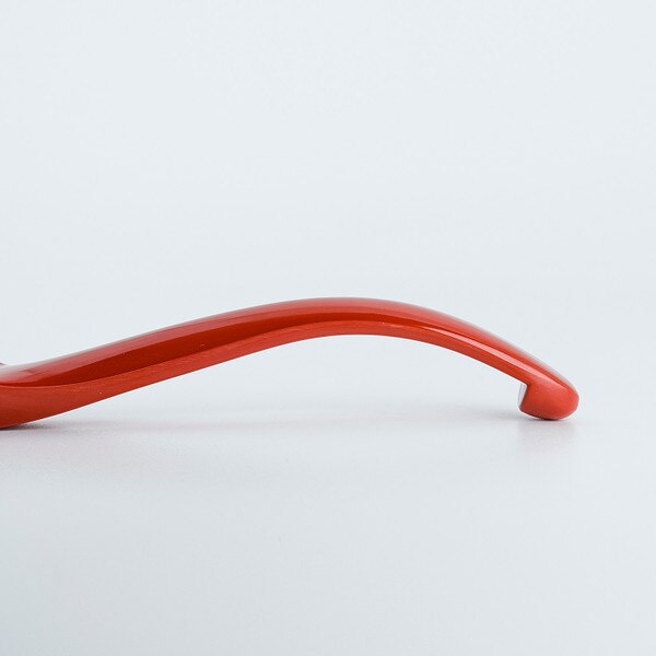 Image of Melamine Red Relaxed Ramen Spoon 6.75" 3