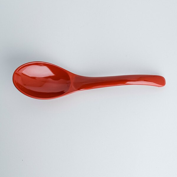 Image of Melamine Red Relaxed Ramen Spoon 6.75" 4