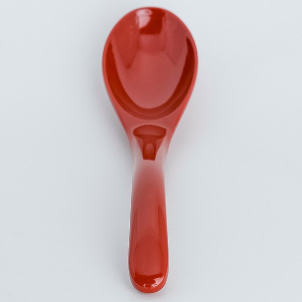Image of Melamine Red Relaxed Ramen Spoon 6.75" 5