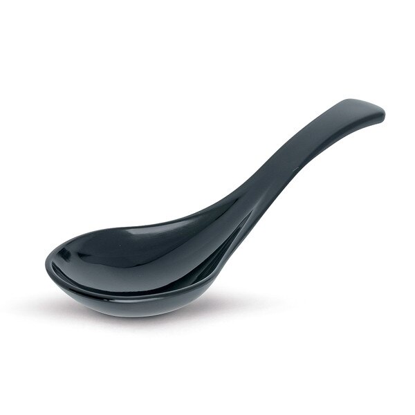 Image of Acrylic Kabuki Black Spoon 6" 1