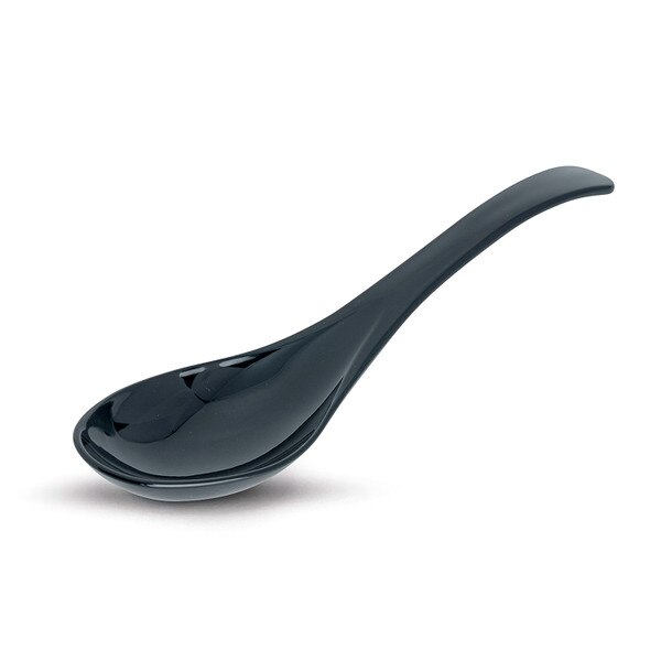 Image of Acrylic Kabuki Black Spoon 8" 1