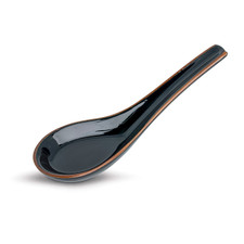Yuzu Tenmoku Black Ceramic Spoon