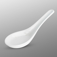 Korin Durable White Ceramic Spoon 5.25"L