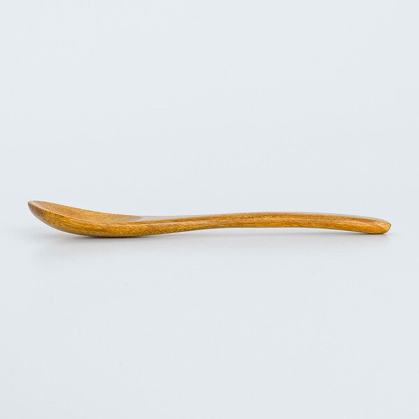 Image of Wooden Light Brown Spoon 5.25" 2