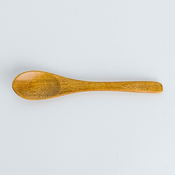 Image of Wooden Light Brown Spoon 5.25" 3