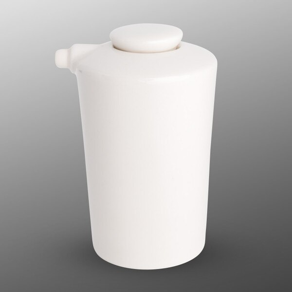 Image of White Sauce Dispenser w/ Silicone Lid 5 oz 1