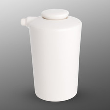 White Sauce Dispenser with Silicone Lid - Large