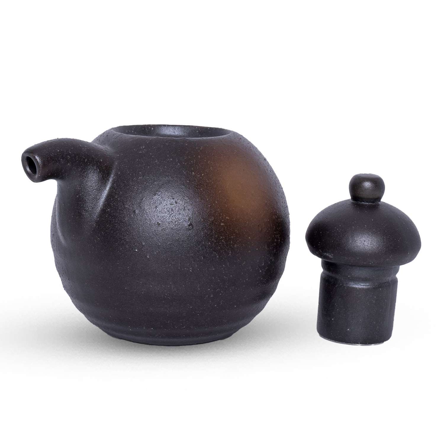 食器 punyusan Black Bizen Sauce Dispenser 6 oz | Korin