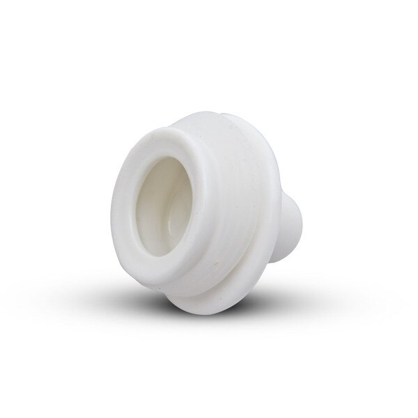 Image of Korin Durable White Sauce Dispenser w/ Silicone Lid 8 oz 2