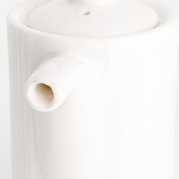 Image of Korin Durable White Sauce Dispenser w/ Silicone Lid 6 oz 4