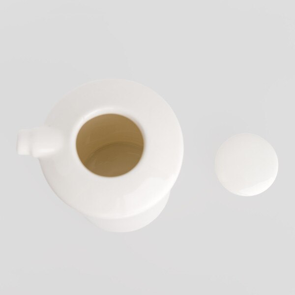 Image of Korin Durable White Sauce Dispenser w/ Silicone Lid 3 oz 3