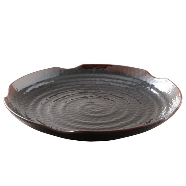 Image of Tenmoku Melamine Plastic Lotus Shape Plate 12" (Price By DZ)