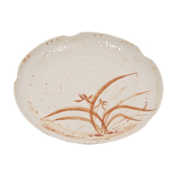 Image of Gold Orchid Melamine Plastic Round Platter Ripple (Price By DZ)
