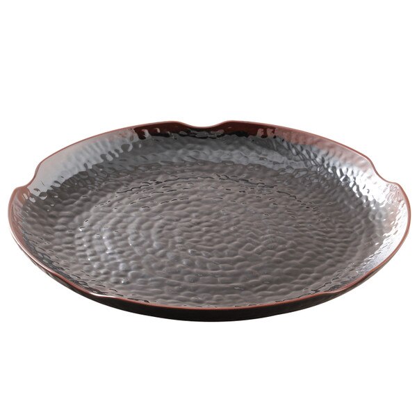 Image of Tenmoku Melamine Plastic Round Platter Ripple (Price By DZ)
