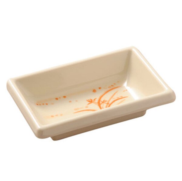 Image of Gold Orchid Melamine Plastic Square Sauce Dish (Price By DZ)
