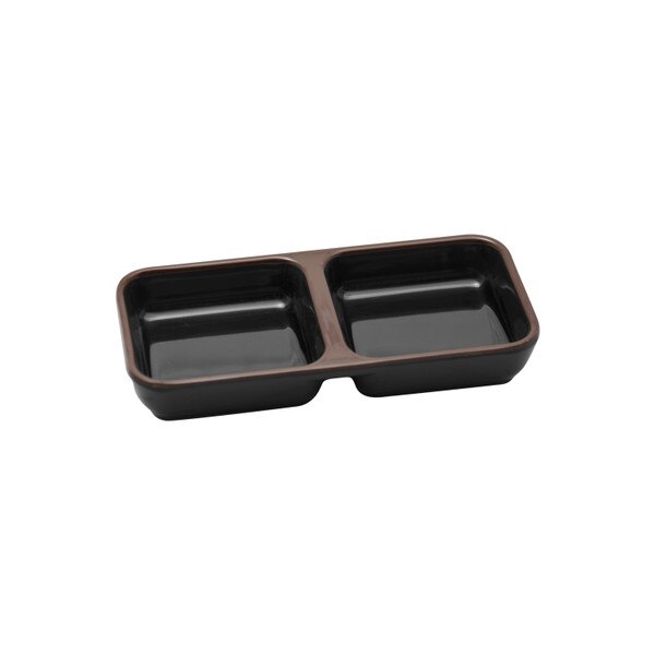 Image of Tenmoku Melamine Plastic Twin Sauce Dish (Price By DZ)