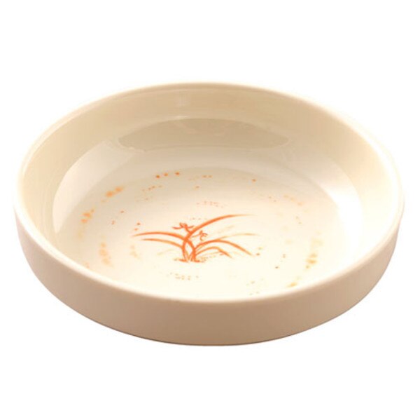 Image of Gold Orchid Melamine Plastic Flat Bowl 4.5" (Price By DZ)