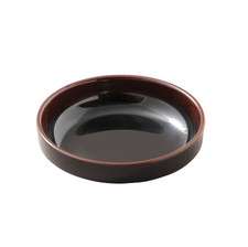 Tenmoku Melamine Plastic Flat Bowl 4.5" (Price By DZ)