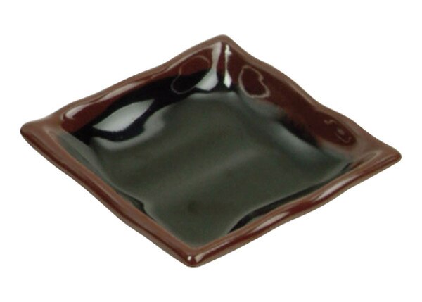 Image of Tenmoku Melamine Plastic Otsumami Plate 4" (Price By DZ)