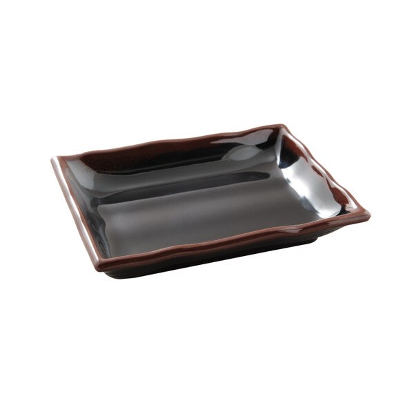 Image of Tenmoku Melamine Plastic Otsumami Plate 6.25" (Price By DZ)