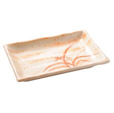 Gold Orchid Melamine Plastic Tempura Plate 8.25" (Price By DZ)