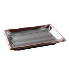 Temoku Melamine Plastic Tempura Plate 8" (Price By DZ)
