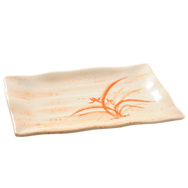 Image of Gold Orchid Melamine Plastic Wave Sashimi Tempura Plate 11" (Price By DZ)