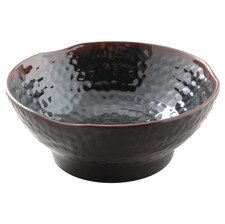 Tenmoku Melamine Plastic Soup Bowl Ripple 8" (Price By DZ)