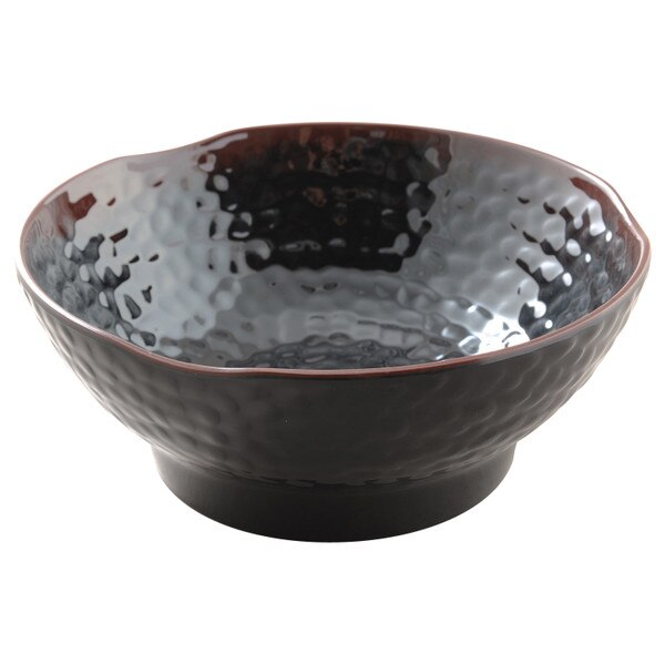 Image of Tenmoku Melamine Plastic Soup Bowl Ripple 8" (Price By DZ)
