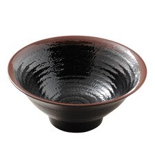 Tenmoku Melamine Plastic Donburi Soba Bowl 7.5" (Price By DZ)