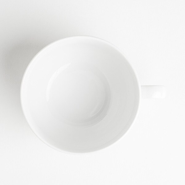 Image of Ogiso White Cappuccino Cup w/ Saucer 3