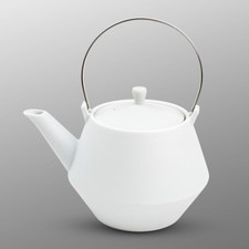 Blue White Frosted Teapot