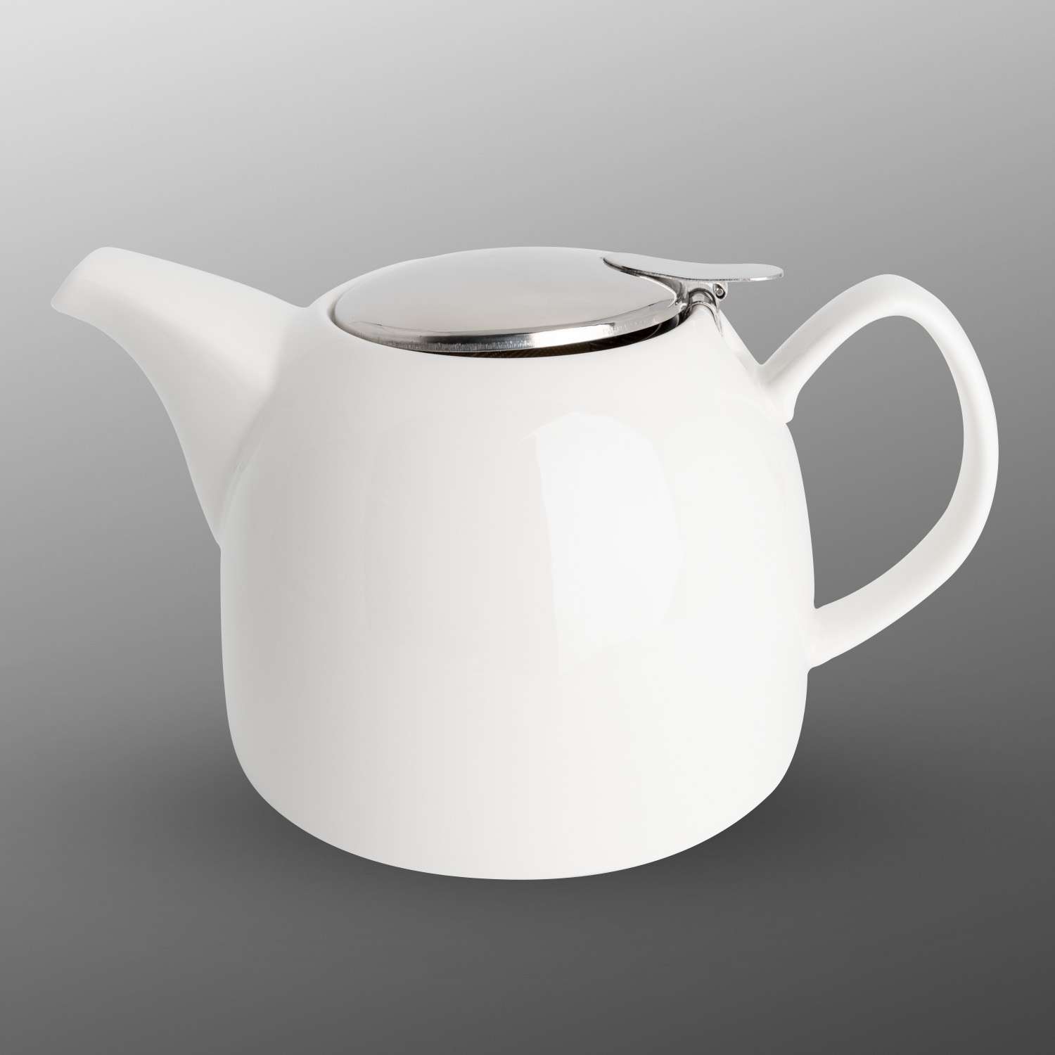 Korin Durable White Half Gourd Teapot 35 oz | Korin