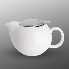 Korin Durable White Round Pearl Teapot