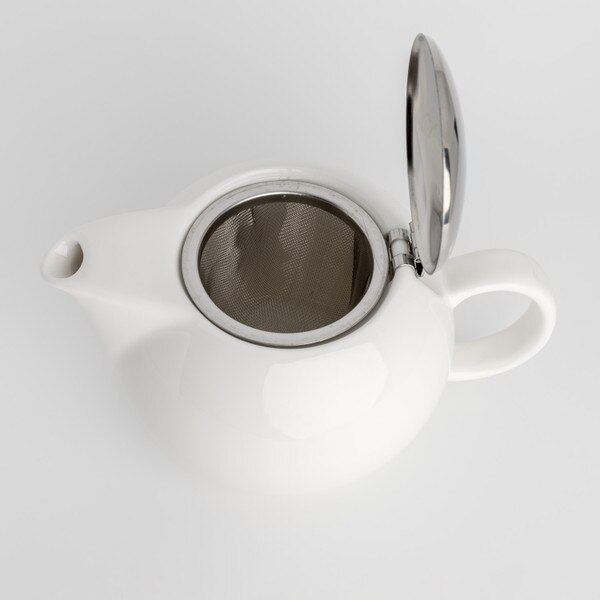 Image of Korin Durable White Pearl Teapot 20 oz 4