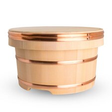 Cypress Wooden Edobitsu Rice Jar (21cm)