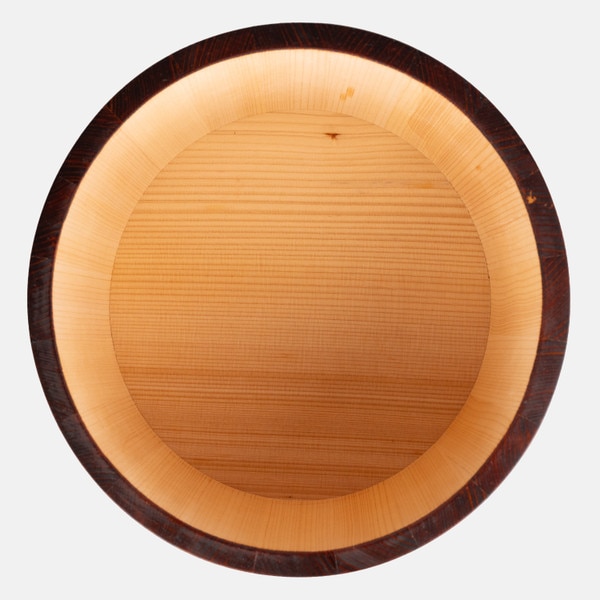 Image of Lacquer Coated Cypress Wooden Edobitsu Rice Jar (21cm) 3