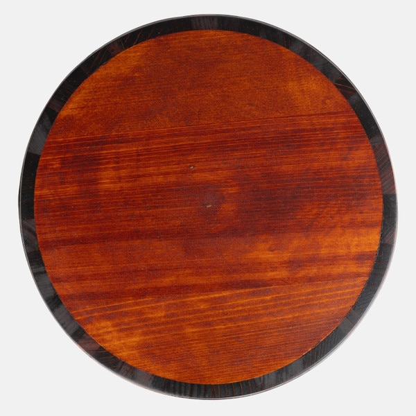 Image of Lacquer Coated Cypress Wooden Edobitsu Rice Jar (21cm) 4