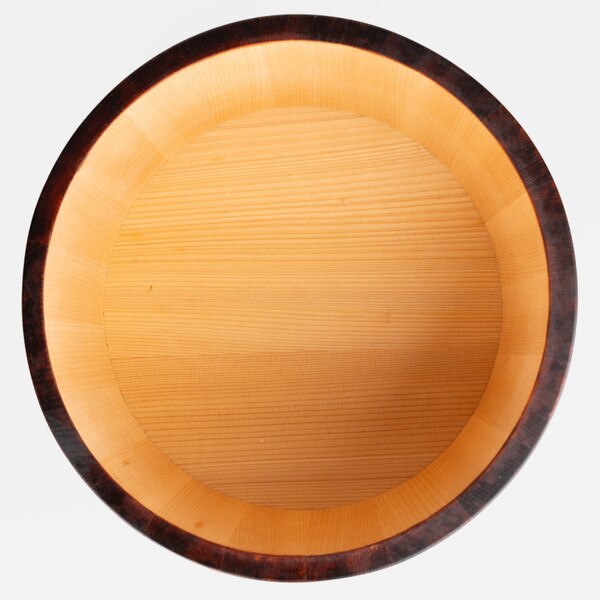Image of Lacquer Coated Cypress Wooden Edobitsu Rice Jar (24cm) 3