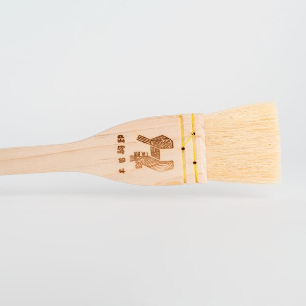 Image of Wooden Goat Hair Sauce Brush 9" 3