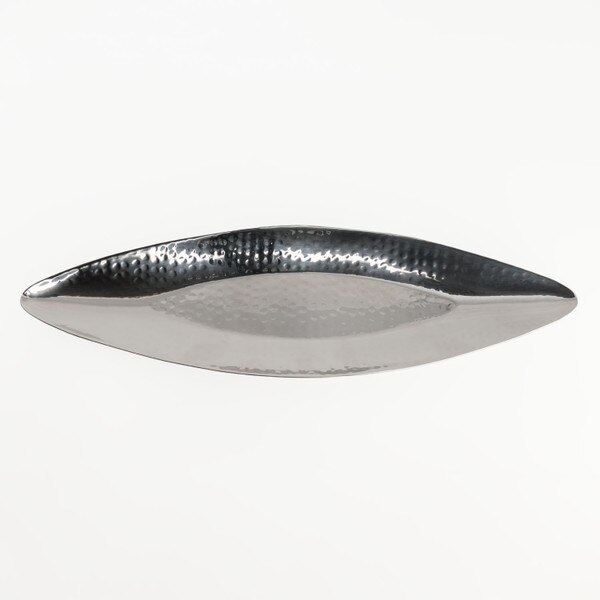 Image of Hammered Stainless Steel Boat Plate 15.75" 3